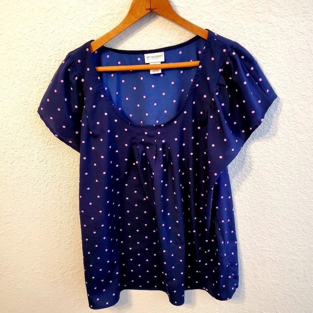 Motherhood Maternity | Polka Dot Shirt | Small